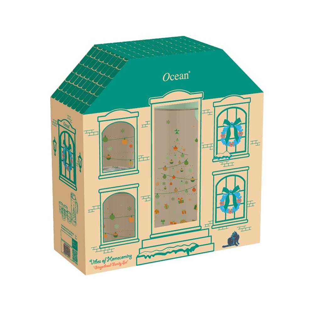 ชุดแก้วน้ำ 300 มล. และเหยือก 1.265 ลิตร OCEAN GLASS GINGERBREAD