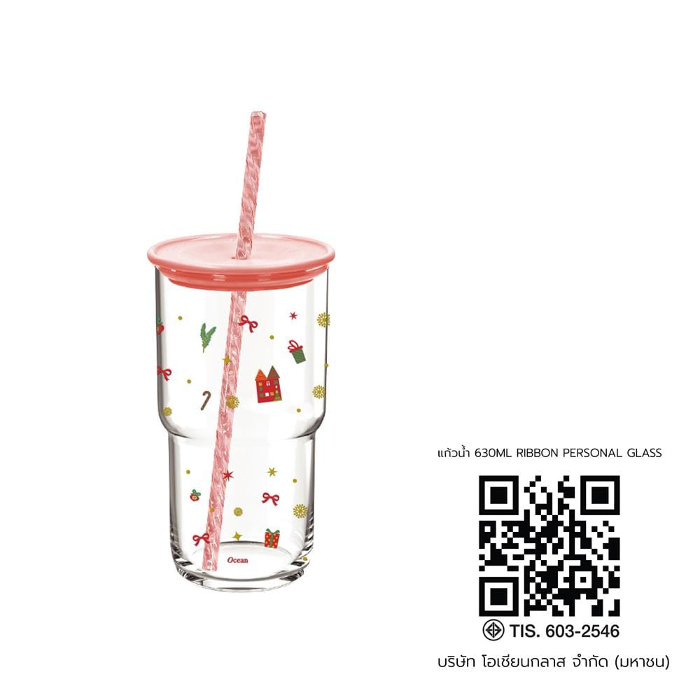 แก้วน้ำ 630 มล. OCEAN GLASS RIBBON PERSONAL GLASS