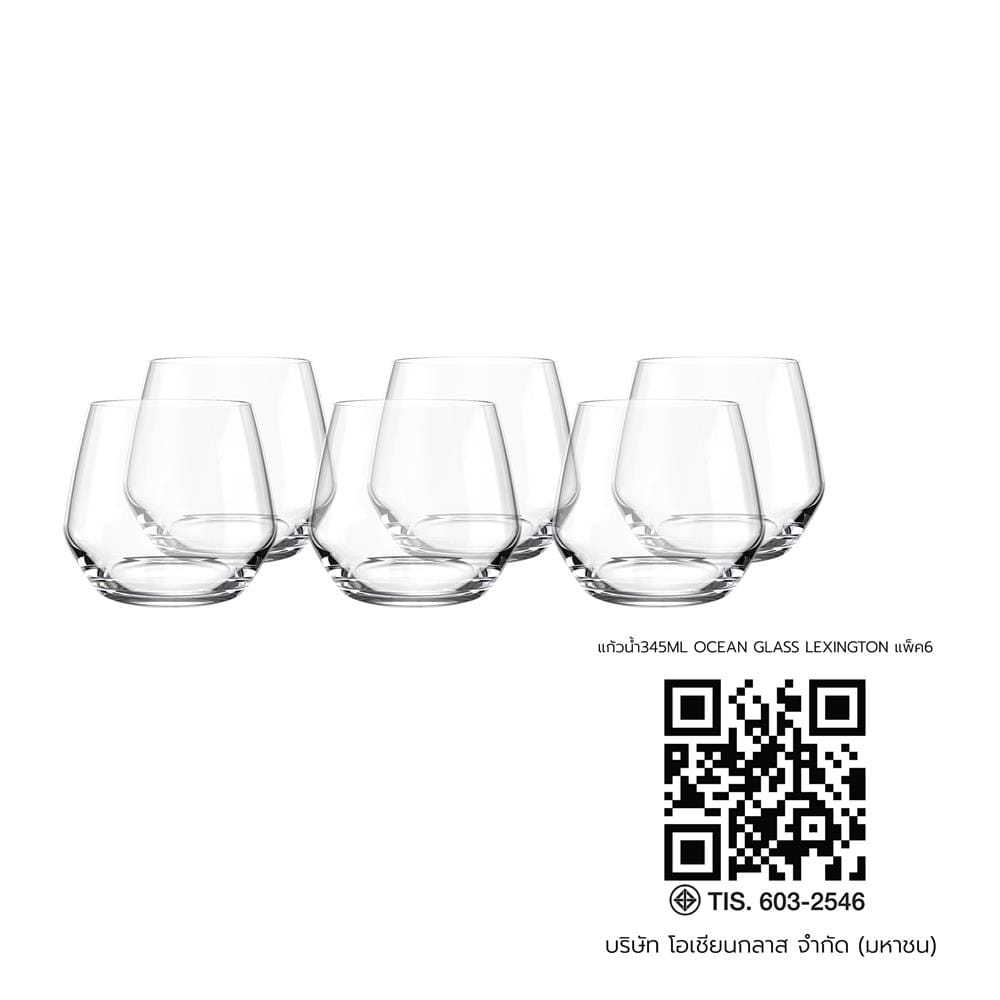 แก้วน้ำ 345 มล. OCEAN GLASS LEXINGTON (แพ็ก 6 ใบ)
