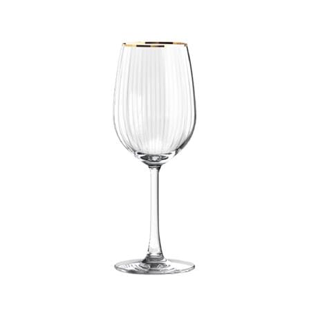 ชุดแก้วไวน์ 350 มล. และแก้วน้ำ 355 มล. OCEAN GLASS ANNIVERSARY MADISON WH GOLD RIMMING_1