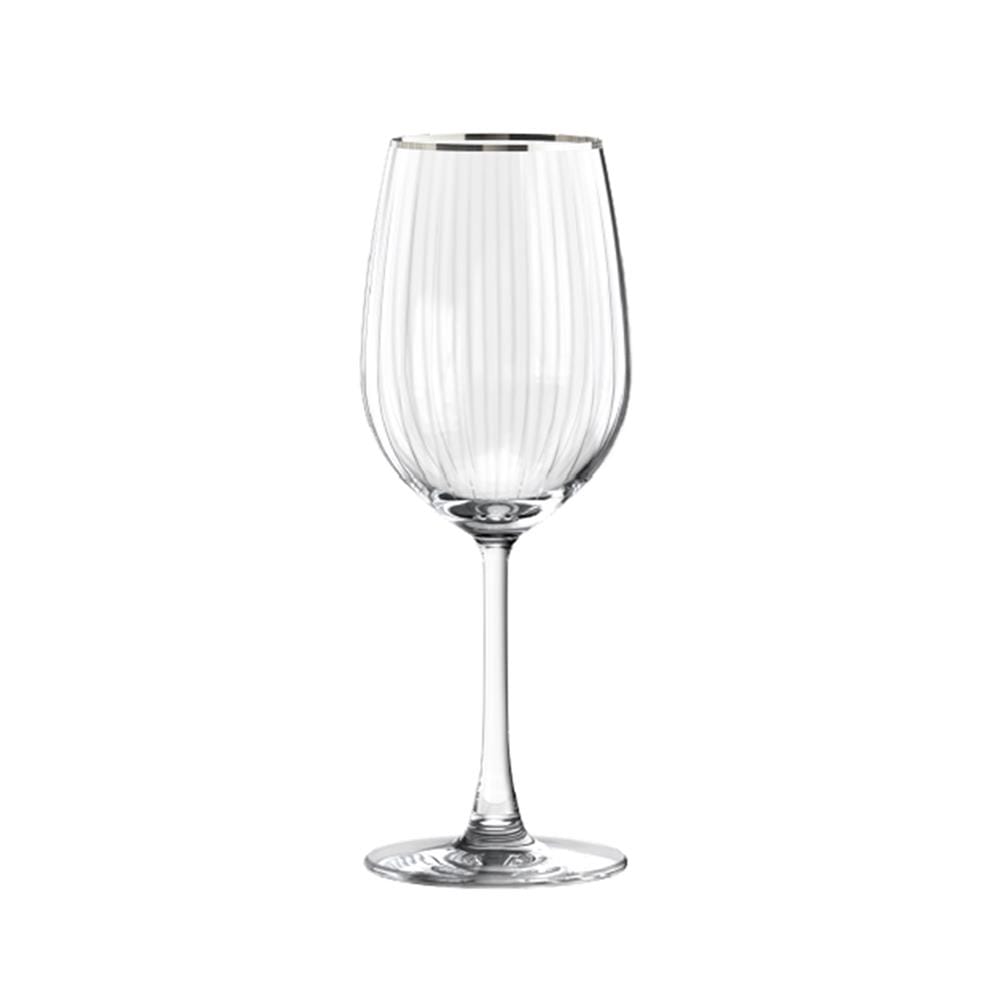ชุดแก้วไวน์ 350 มล. และแก้วน้ำ 355 มล. OCEAN GLASS ANNIVERSARY MADISON WH PLATINUM RIMMING
