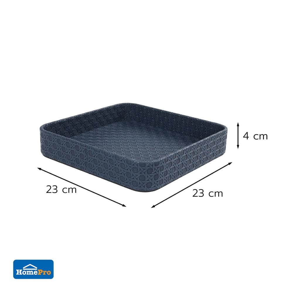ถาด PVC KECH PETRA 23x23x4 ซม. สีน้ำเงิน