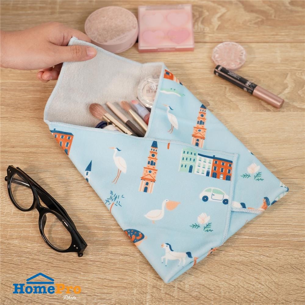 ผ้าอเนกประสงค์ SNAZZ MAGIC CITY 35x35 ซม. สีฟ้า