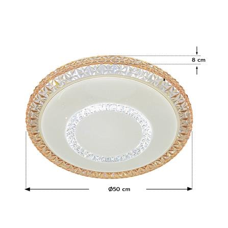 ไฟเพดาน LED STARLIGHT 04-CL-20803-AM 65 วัตต์ DAYLIGHT/COOL WHITE/WARMWHITE 19 นิ้ว สีขาว/ทอง_5