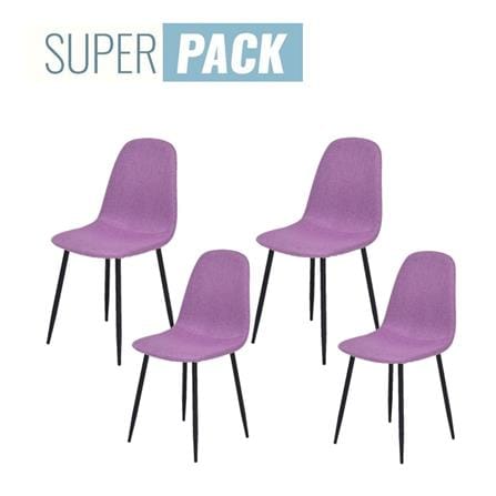 เก้าอี้ทานข้าว SB FURNITURE LALADA 59062949 สีม่วง (ชุด 4 ตัว)_0