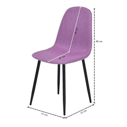 เก้าอี้ทานข้าว SB FURNITURE LALADA 59062949 สีม่วง (ชุด 4 ตัว)_5
