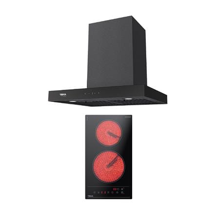 เตาฝัง+เครื่องดูดควัน LINEA VE2 Q + LDH TC 60 BK