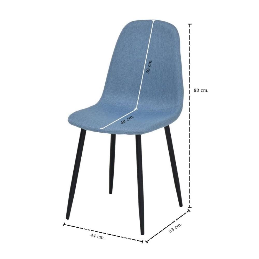 เก้าอี้ทานข้าว SB FURNITURE LALADA 59062947 สีฟ้า (ชุด 4 ตัว)