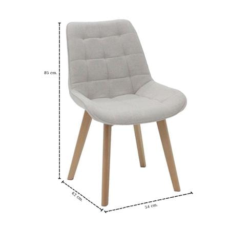 เก้าอี้ทานข้าว SB FURNITURE YAPER 59062931 สีครีม (ชุด 2 ตัว)_5