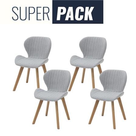 เก้าอี้ทานข้าว SB FURNITURE YEARLING 59062942 สีเทาอ่อน (ชุด 4 ตัว)_0