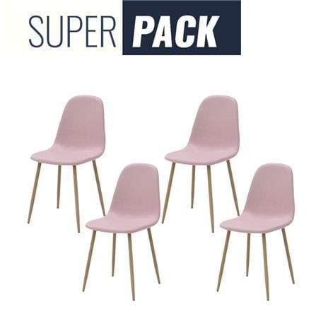 เก้าอี้ทานข้าว SB FURNITURE LASTA 59062941 สีชมพู (ชุด 4 ตัว)_0