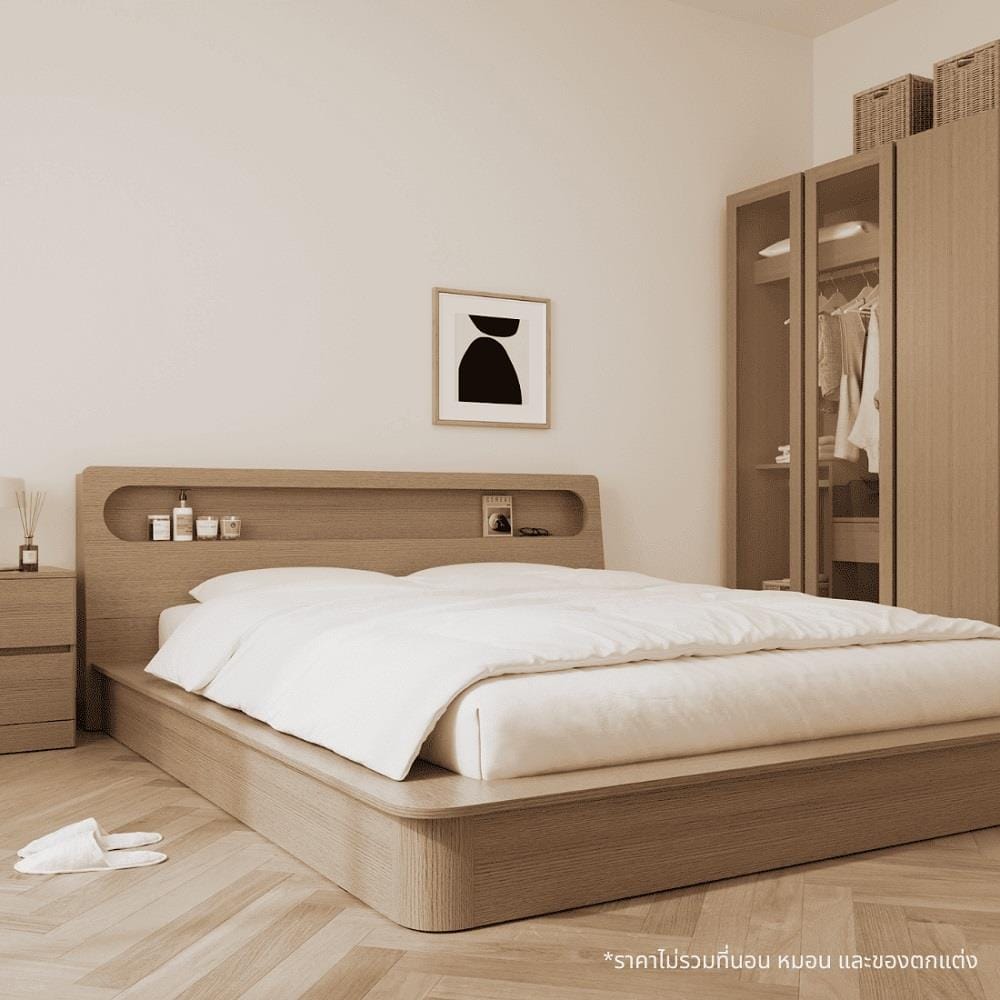เตียง 5 ฟุต KONCEPT TOMO-T 19243822 สีแคชชูโอ๊ค