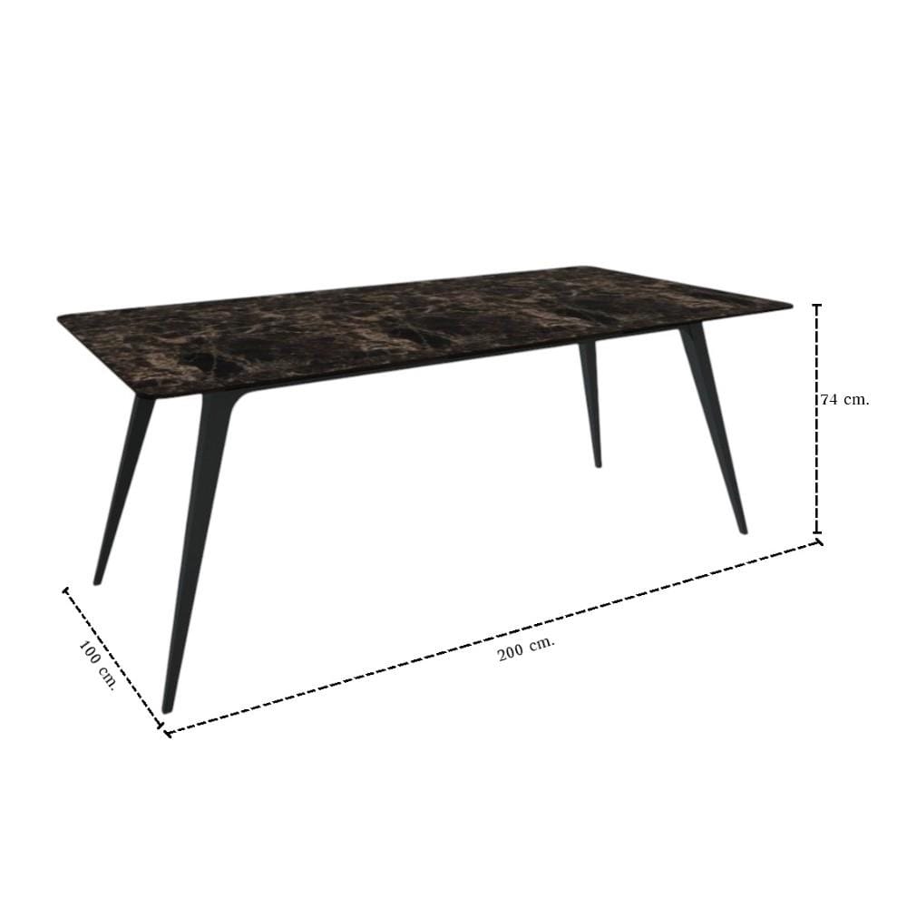 โต๊ะทานข้าว SB FURNITURE FILLET 19126425 200 ซม. สีน้ำตาล