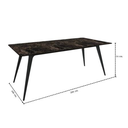 โต๊ะทานข้าว SB FURNITURE FILLET 19126425 200 ซม. สีน้ำตาล_7