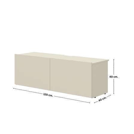 ตู้วางทีวี KONCEPT BLANCA 19244072 120 ซม. สีครีม_4