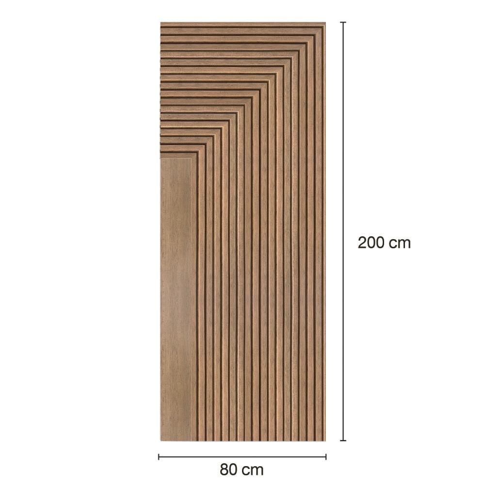 ประตูภายในโพลีสไตรีน ไม่เจาะลูกบิด LINEDEKOR 45DEGREE 80x200 ซม. สีสักด้าน