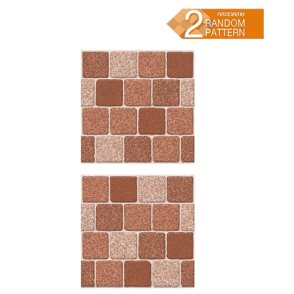 กระเบื้องพื้น 16x16นิ้ว SOSUCO หินสี่ทิศ มิกซ์ น้ำตาล PM 0.96 ตร.ม.