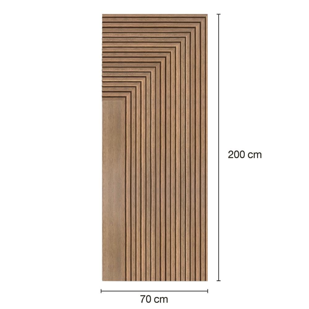 ประตูภายในโพลีสไตรีน ไม่เจาะลูกบิด LINEDEKOR 45DEGREE 70x200 ซม. สีสักด้าน