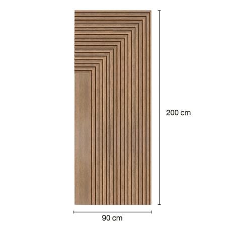 ประตูภายในโพลีสไตรีน ไม่เจาะลูกบิด LINEDEKOR 45DEGREE 90x200 ซม. สีสักด้าน_3