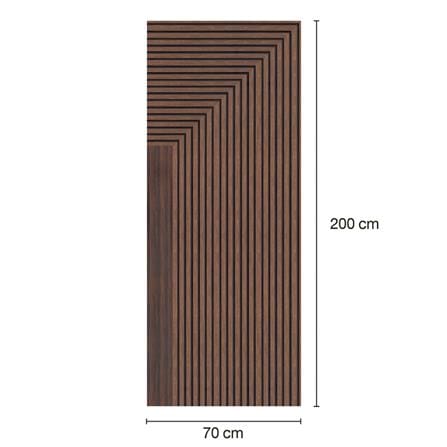 ประตูภายในโพลีสไตรีน ไม่เจาะลูกบิด LINEDEKOR 45DEGREE 70x200 ซม. สีโรสวู้ด_3