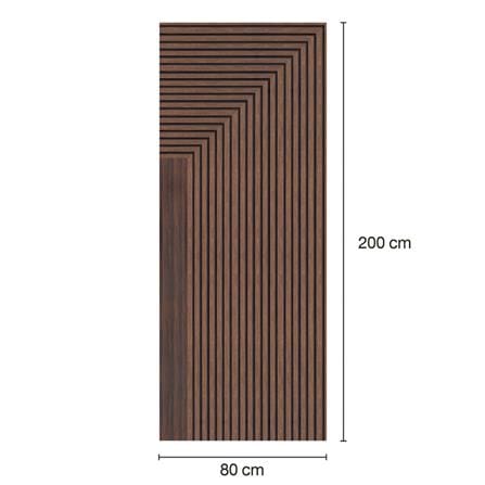 ประตูภายในโพลีสไตรีน ไม่เจาะลูกบิด LINEDEKOR 45DEGREE 80x200 ซม. สีโรสวู้ด_3