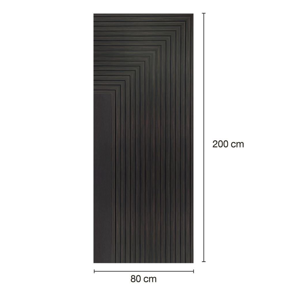 ประตูภายในโพลีสไตรีน ไม่เจาะลูกบิด LINEDEKOR 45DEGREE 80x200 ซม. สีโอ๊ค