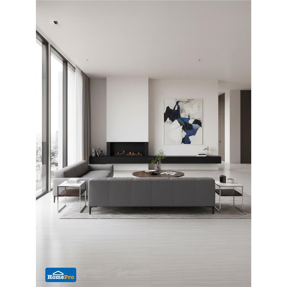กระเบื้องพื้นพอร์ซเลน 60x60 ซม. COTTO คิม เทา ซาติน PM 1.44 ตร.ม.