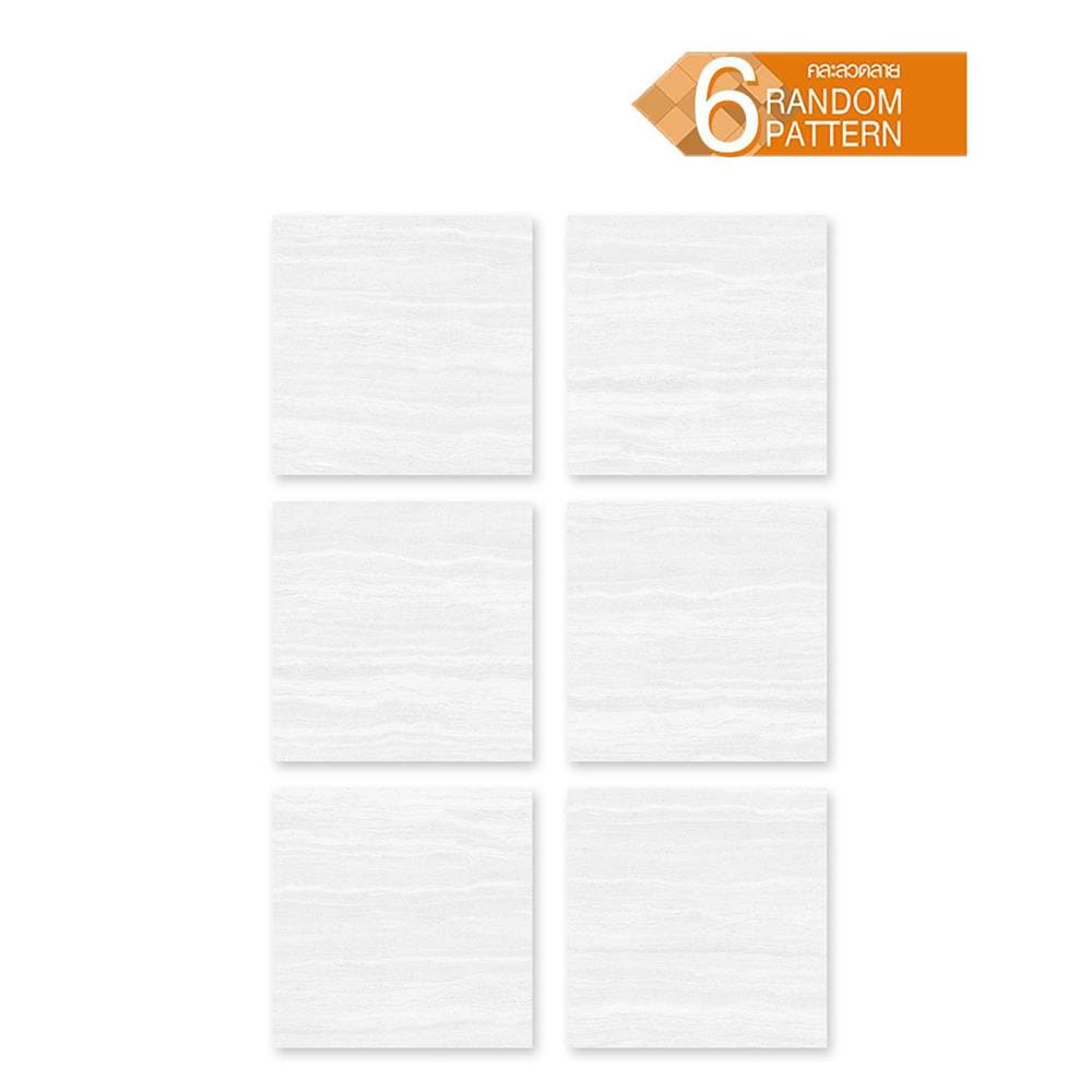 กระเบื้องพื้นพอร์ซเลน 60x60 ซม. COTTO คิม ขาว ซาติน PM 1.44 ตร.ม.