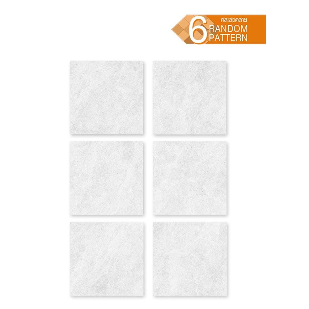 กระเบื้องพื้นพอร์ซเลน 60x60 ซม. COTTO พีโม ขาว ซาติน PM 1.44 ตร.ม.