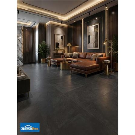 กระเบื้องพื้นพอร์ซเลน 60x60 ซม. COTTO พีโม ดำ ซาติน PM 1.44 ตร.ม._4