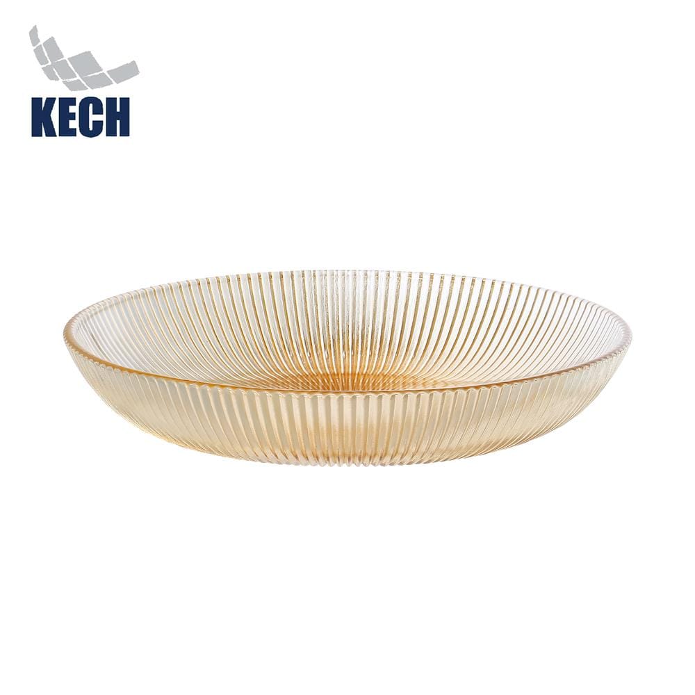 จานแก้ว 9 นิ้ว KECH OLIVE สีน้ำตาล
