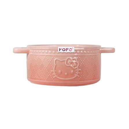 ชามมีหู PORCELAIN 6 นิ้ว FOFO KITTY VINTAGE สีชมพู
