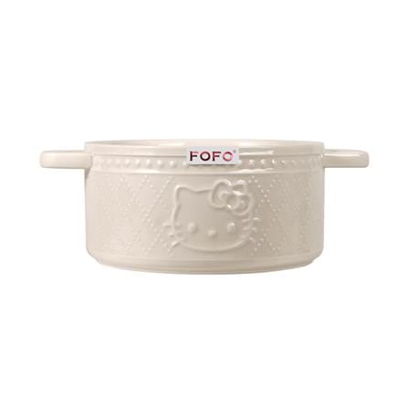 ชามมีหู PORCELAIN 6 นิ้ว FOFO KITTY VINTAGE สีครีม_0