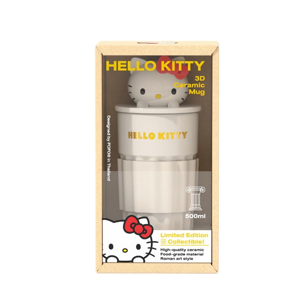 แก้วน้ำ PORCELAIN 500 มล. FOFO KITTY ROMAN