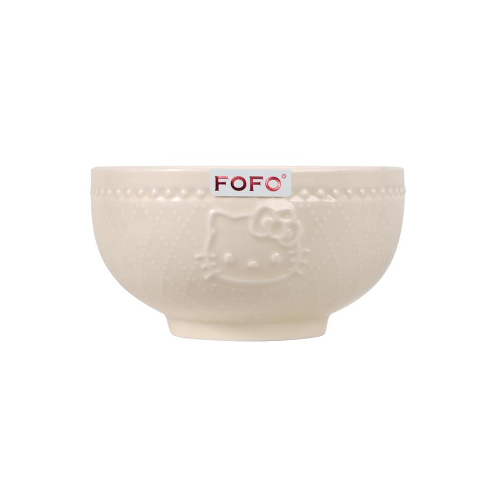 ชาม PORCELAIN 4.5 นิ้ว FOFO KITTY VINTAGE สีครีม