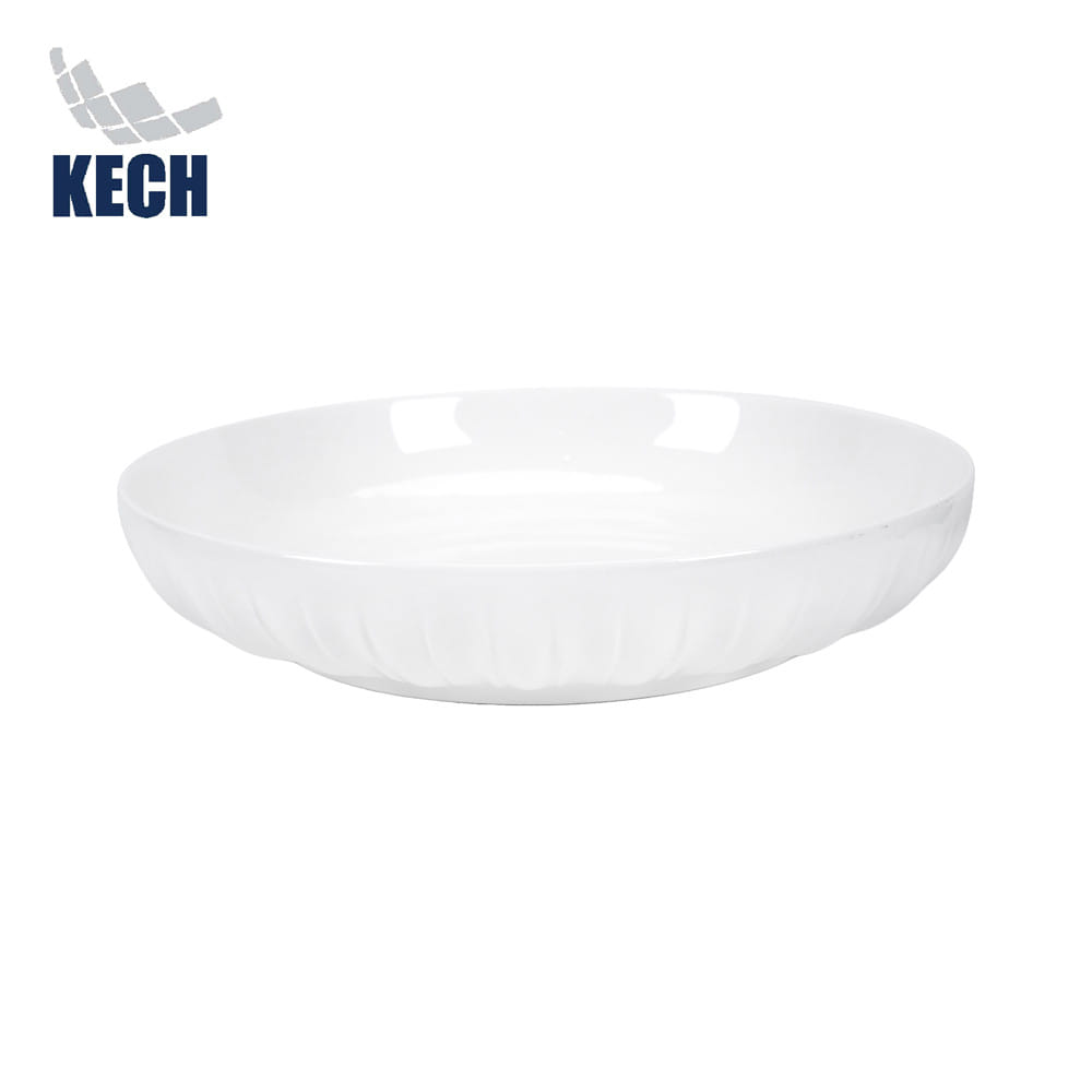 จานบัว PORCELAIN 8 นิ้ว KECH COROLLA สีขาว