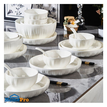 จานบัว PORCELAIN 8 นิ้ว KECH COROLLA สีขาว_4
