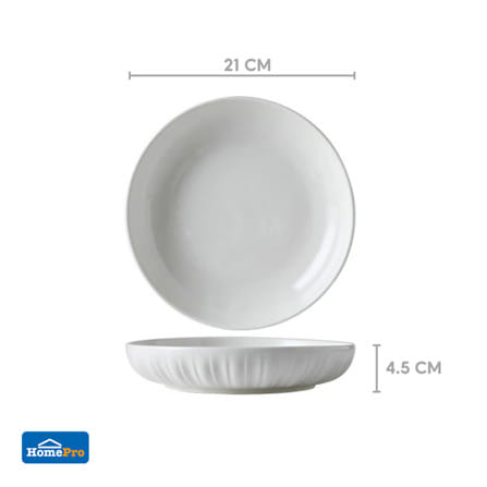 จานบัว PORCELAIN 8 นิ้ว KECH COROLLA สีขาว_5