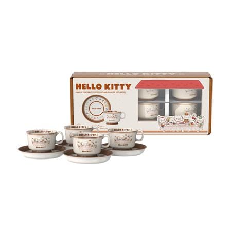 ชุดกาแฟ PORCELAIN 210 มล. FOFO KITTY VINTAGE (4 ชุด)_1
