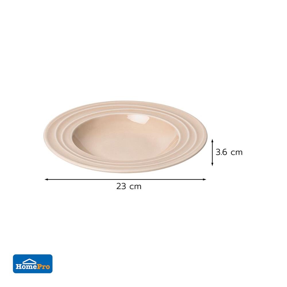จานลึก FINE PORCELAIN 9 นิ้ว KECH AQUA PEACH