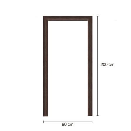 วงกบประตูพร้อมซับวงกบโพลีสไตรีน LINEDEKOR 90x200 ซม. สีโรสวู้ด_3