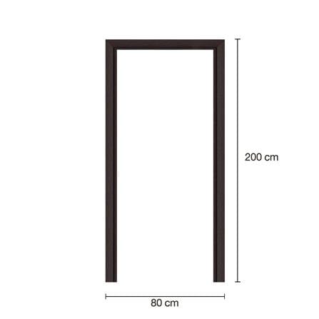 วงกบประตูพร้อมซับวงกบโพลีสไตรีน LINEDEKOR 80x200 ซม. สีโอ๊ค_3