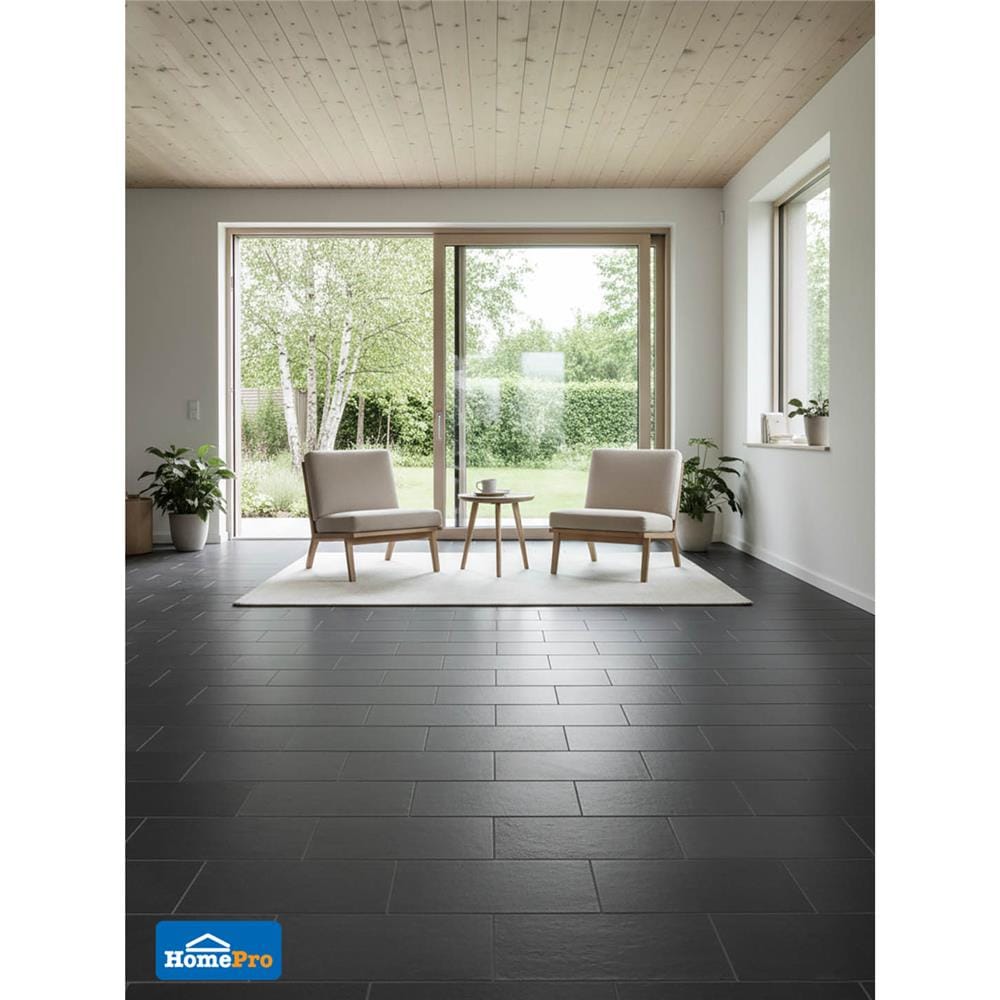 กระเบื้องพื้นพอร์ซเลน 30X60 ซม. COTTO พีโม ดำ PM 1.44 ตร.ม.