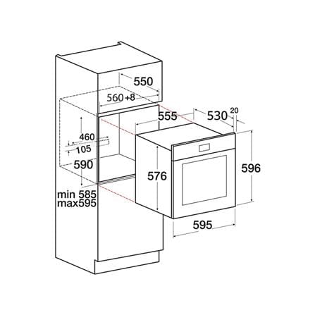 ไมโครเวฟฝัง+เตาอบฝัง AXIA INT 23 TFT MWO+INT 72 TC_7