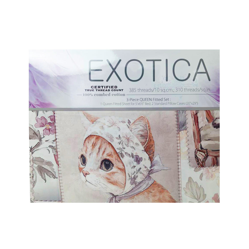 ชุดผ้าปูที่นอน 5 ฟุต (ชุด 3 ชิ้น) EXOTICA 31XP สี  PINK