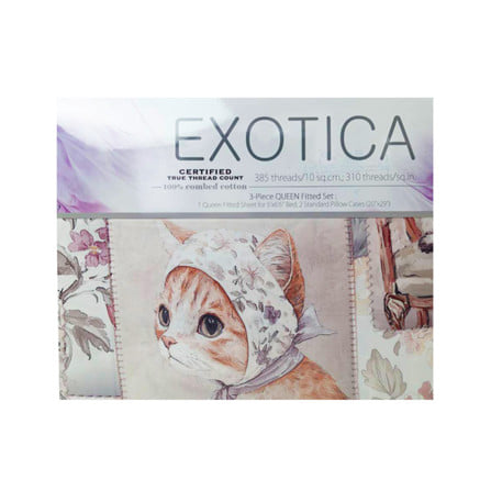 ชุดผ้าปูที่นอน 5 ฟุต (ชุด 3 ชิ้น) EXOTICA 31XP สี  PINK_3