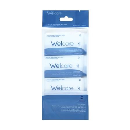 ผ้าเช็ดทำความสะอาด WELCARE MINI HYGIENIC (แพ็ก 8 ชิ้น)_0