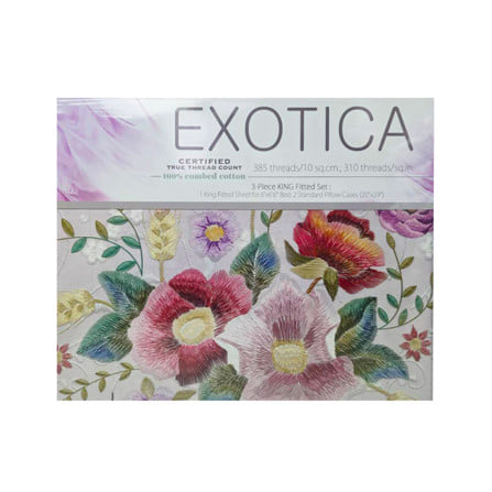 ชุดผ้าปูที่นอน 6 ฟุต (ชุด 3 ชิ้น) EXOTICA 31XP สี PINK_3