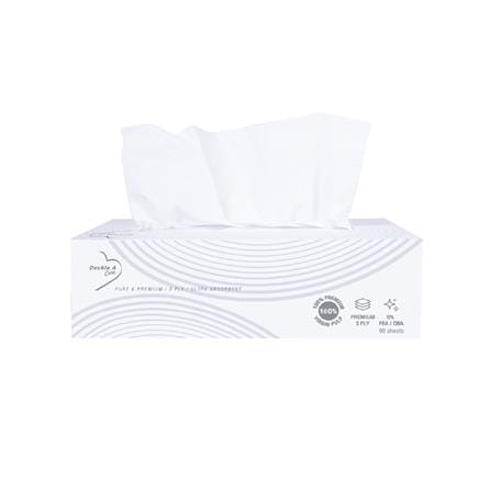 กระดาษเช็ดหน้า DOUBLE A CARE PURE&PREMIUM 90 แผ่น (แพ็ก 3 ชิ้น)_2
