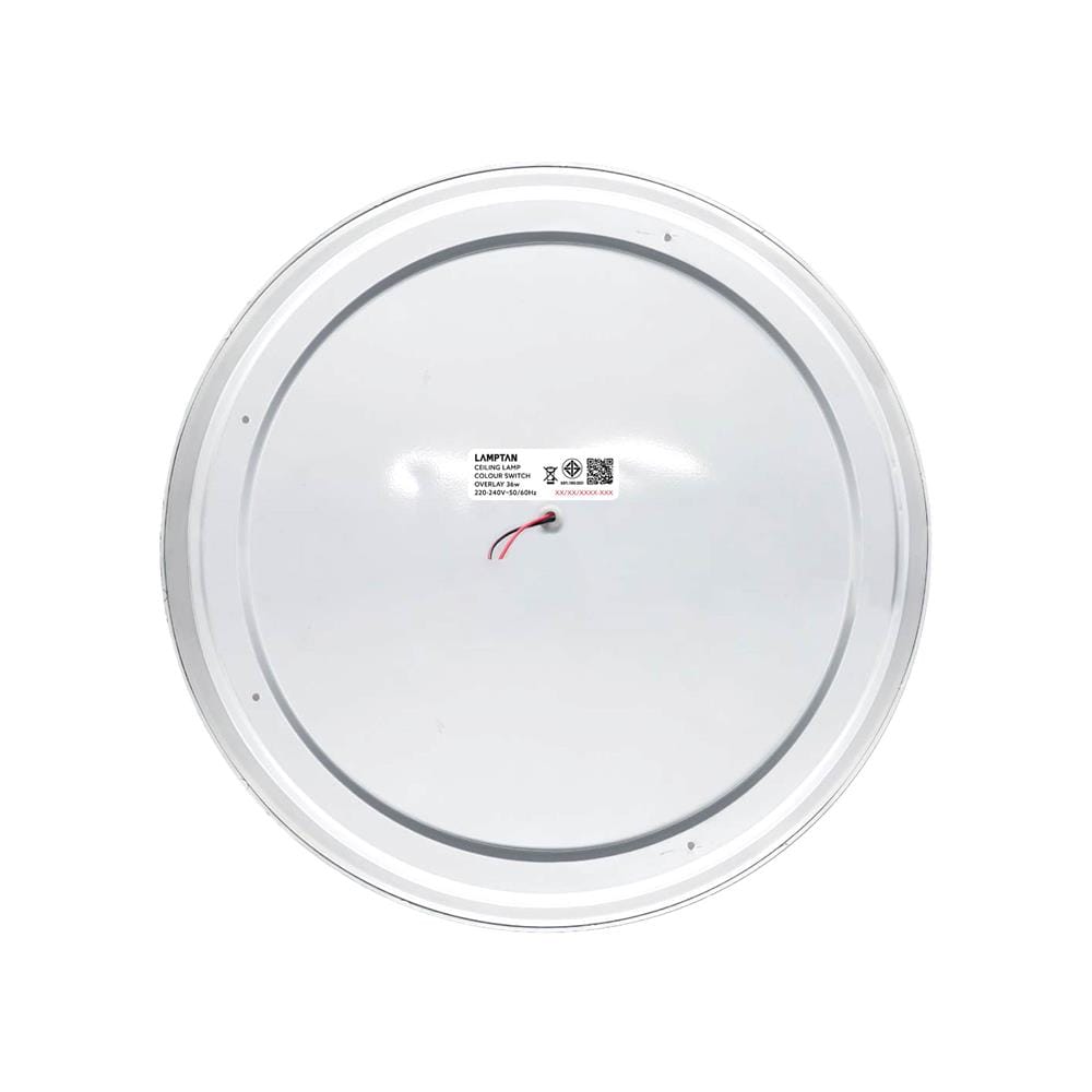 ไฟเพดาน LED LAMPTAN OVERLAY 16 นิ้ว 36 วัตต์ DAYLIGHT/COOL WHITE/WARM WHITE  สีขาว
